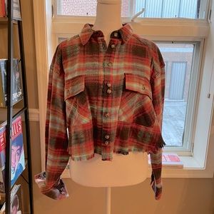 BDG Cropped Flannel Shirt